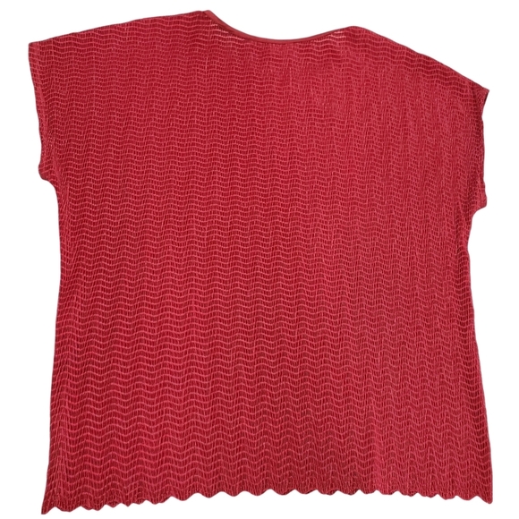 Tanjay Crew/Round  neckline Stretchy Short Sleeve Blouse - Picture 2 of 8